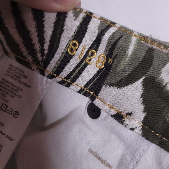 Tommy Bahama Jeans Womens 8 Safari Bliss High Rise Ankle Ella Twill Tea Leaf - Picture 8 of 15